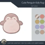 Cute Penguin Kids Dance Rug #1 Samtuse963