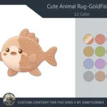 Cute GoldFish Kids Dance Rug #1 Samtuse963