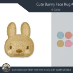 Cute Bunny Face Dance Rug #6 Samtuse963