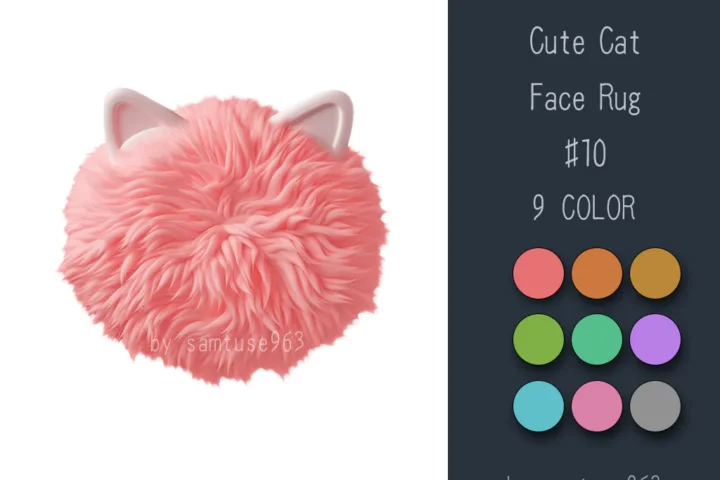 Cute Cat Face Dance Rug #10 Samtuse963
