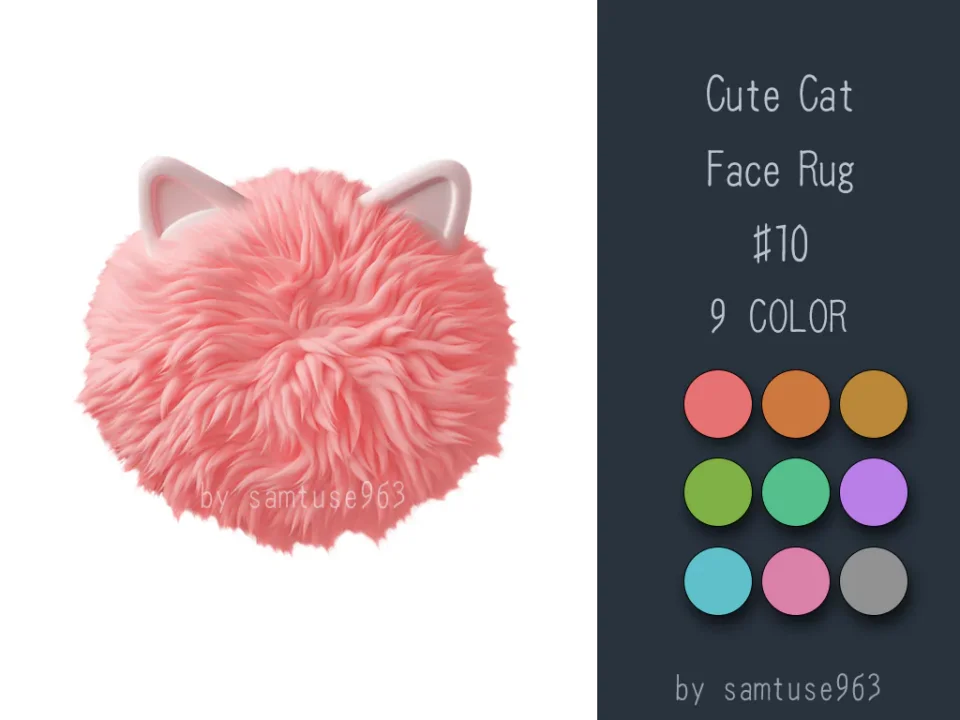 Cute Cat Face Dance Rug #10 Samtuse963
