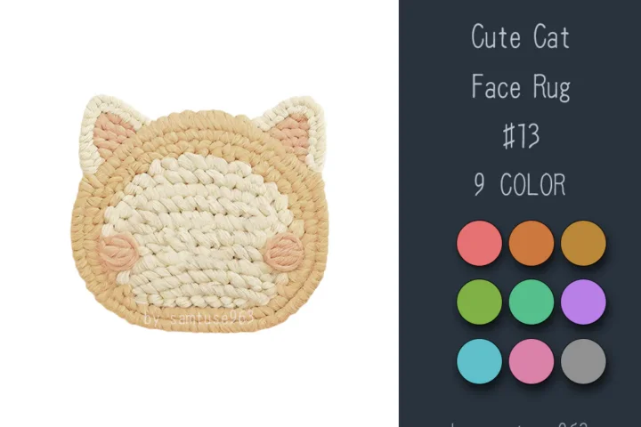 Cute Cat Face Dance Rug #13 Samtuse963