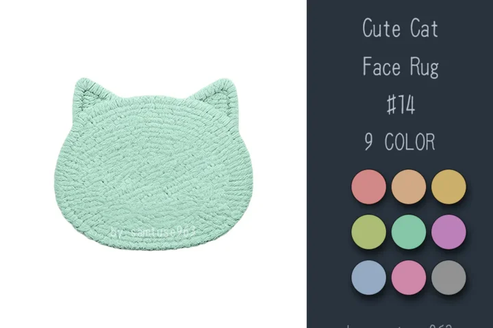 Cute Cat Face Dance Rug #14 Samtuse963