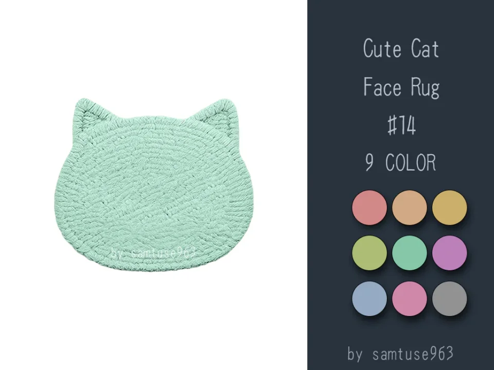 Cute Cat Face Dance Rug #14 Samtuse963