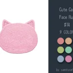 Cute Cat Face Dance Rug #14 Samtuse963