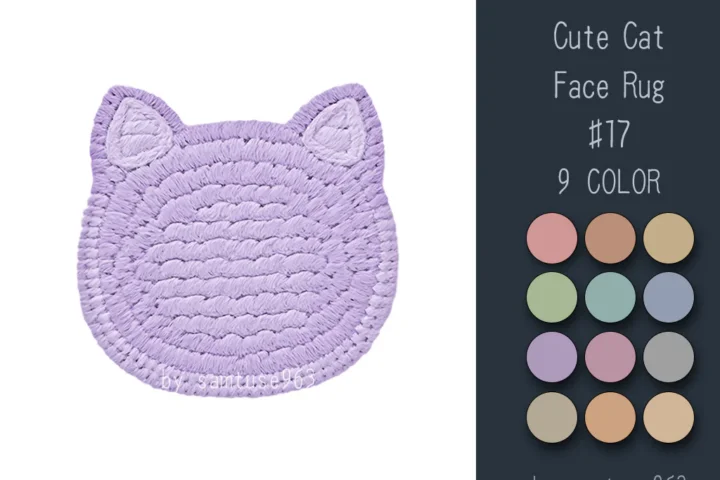 Cute Cat Face Dance Rug #17 Samtuse963
