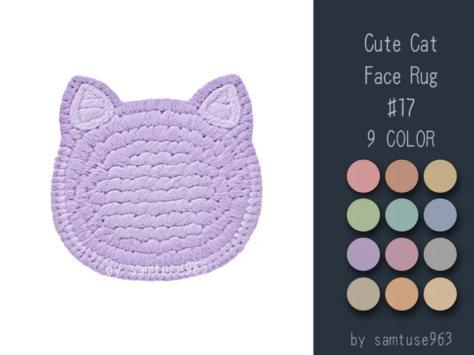 Cute Cat Face Dance Rug #17 Samtuse963