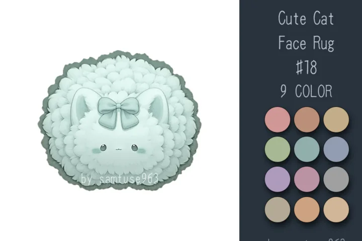 Cute Cat Face Dance Rug #18 Samtuse963