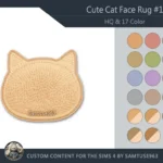 Cute Cat Face Dance Rug #1 Samtuse963