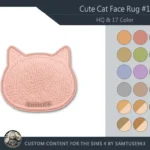 Cute Cat Face Dance Rug #1 Samtuse963