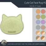 Cute Cat Face Dance Rug #1 Samtuse963