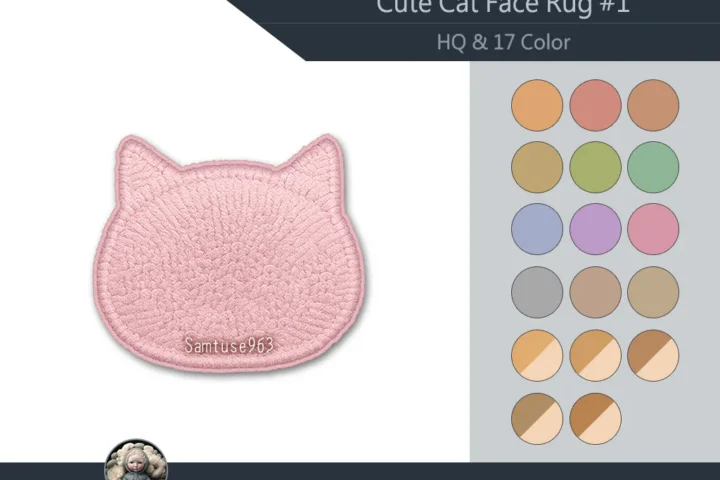 Cute Cat Face Dance Rug #1 Samtuse963