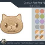 Cute Cat Face Dance Rug #1 Samtuse963