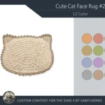 HQ Cute Cat Face Dance Rug #2 Samtuse963