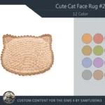 HQ Cute Cat Face Dance Rug #2 Samtuse963