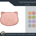 HQ Cute Cat Face Dance Rug #2 Samtuse963