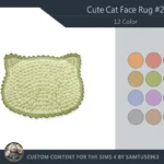 HQ Cute Cat Face Dance Rug #2 Samtuse963