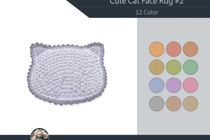 HQ Cute Cat Face Dance Rug #2 Samtuse963