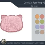 HQ Cute Cat Face Dance Rug #2 Samtuse963