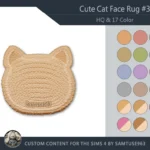 HQ Cute Cat Face Dance Rug #3 Samtuse963
