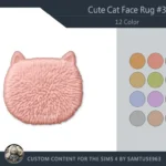 HQ Cute Cat Face Dance Rug #4 Samtuse963