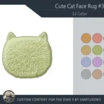 HQ Cute Cat Face Dance Rug #4 Samtuse963