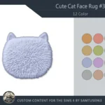 HQ Cute Cat Face Dance Rug #4 Samtuse963