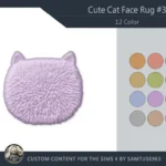 HQ Cute Cat Face Dance Rug #4 Samtuse963