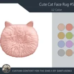 HQ Cute Cat Face Dance Rug #5 Samtuse963