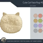 HQ Cute Cat Face Dance Rug #5 Samtuse963