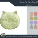 HQ Cute Cat Face Dance Rug #5 Samtuse963