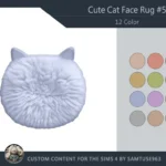 HQ Cute Cat Face Dance Rug #5 Samtuse963