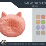 HQ Cute Cat Face Dance Rug #6 Samtuse963