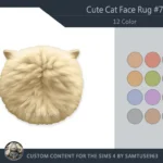 HQ Cute Cat Face Dance Rug #7 Samtuse963