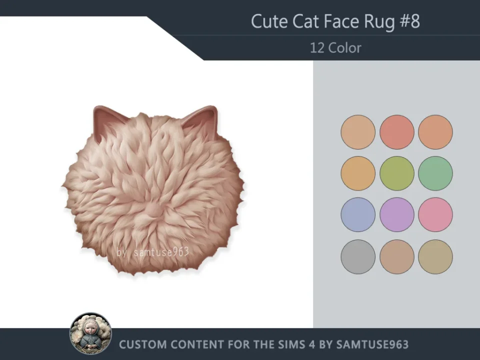 Cute Cat Face Dance Rug #8 Samtuse963