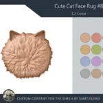Cute Cat Face Dance Rug #8 Samtuse963