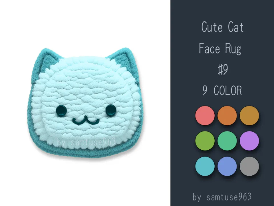 Cute Cat Face Dance Rug #9 Samtuse963