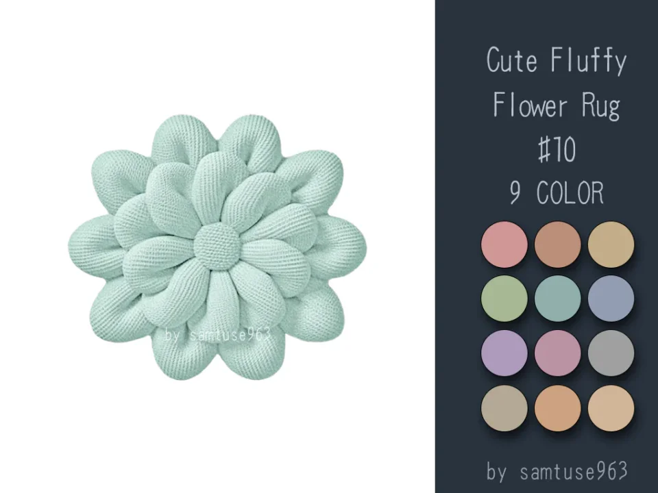 Cute Fluffy Flower Dance Rug #10 Samtuse963