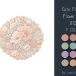 Cute Fluffy Flower Dance Rug #12 Samtuse963