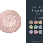 Cute Fluffy Flower Dance Rug #13 Samtuse963