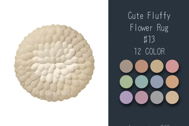 Cute Fluffy Flower Dance Rug #13 Samtuse963