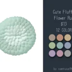 Cute Fluffy Flower Dance Rug #13 Samtuse963