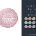 Cute Fluffy Flower Dance Rug #13 Samtuse963
