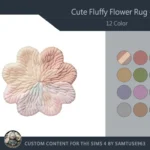 Cute Fluffy Flower Dance Rug #14 Samtuse963