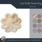 Cute Fluffy Flower Dance Rug #14 Samtuse963
