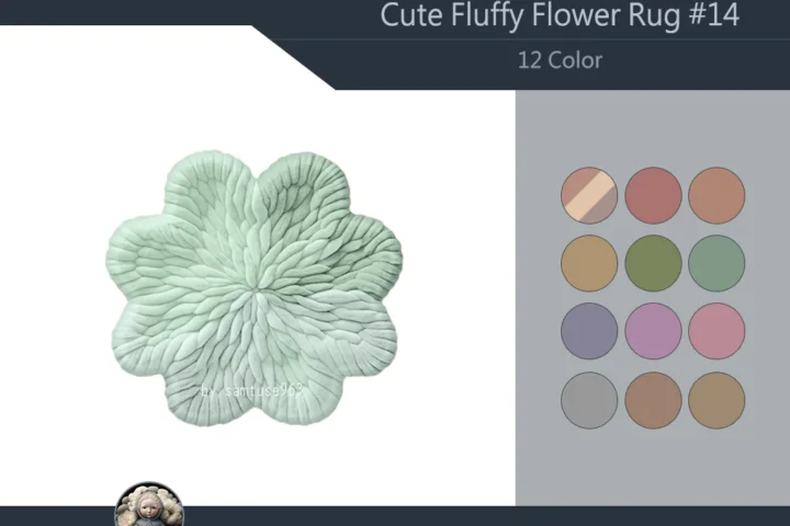 Cute Fluffy Flower Dance Rug #14 Samtuse963