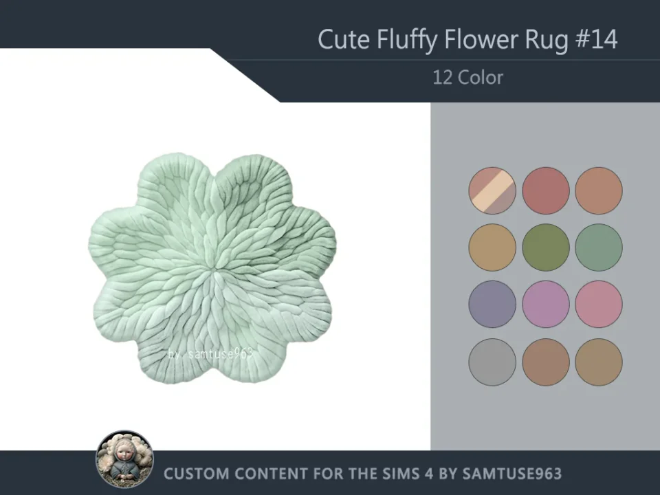 Cute Fluffy Flower Dance Rug #14 Samtuse963