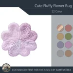 Cute Fluffy Flower Dance Rug #14 Samtuse963