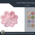 Cute Fluffy Flower Dance Rug #14 Samtuse963
