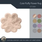 Cute Fluffy Flower Dance Rug #14 Samtuse963